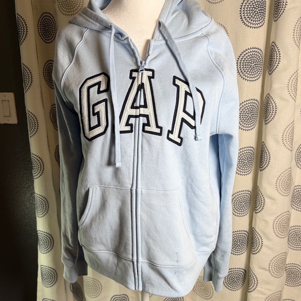 GAP Sky Blue Zip-Up Hoodie - Picture 1 of 7